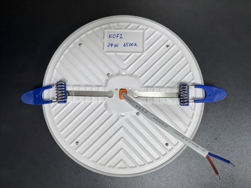 Luz de painel DOB sem moldura embutida 9/24 / 36W, ferro + pp